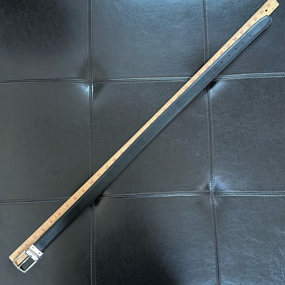 Reversible black/brown metal buckle belt - Picture 2 of 12